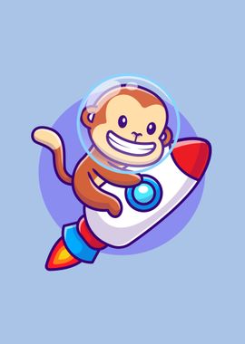 Kawaii Astronaut Monkey