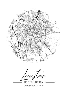 Leicester Area City Map