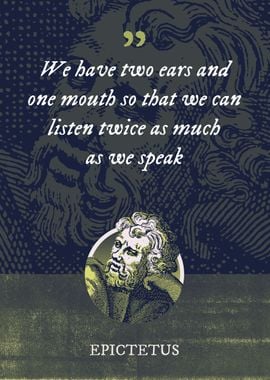 We have two ears and one