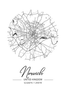 Norwich Area City Map