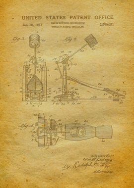 20 Bass Drum Pedal Patent