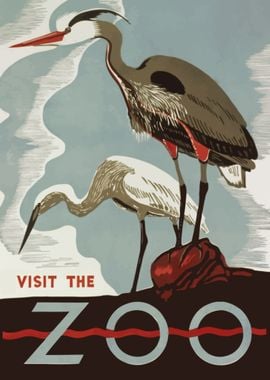 Visit the Zoo Vintage 