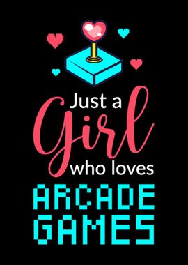 Arcade Gamer Girl Retro