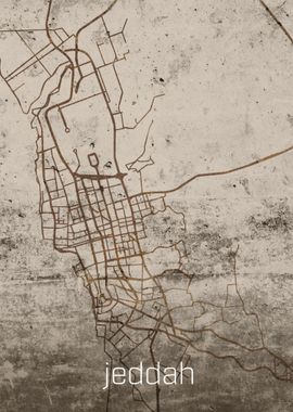 Jeddah Rusty Street Map