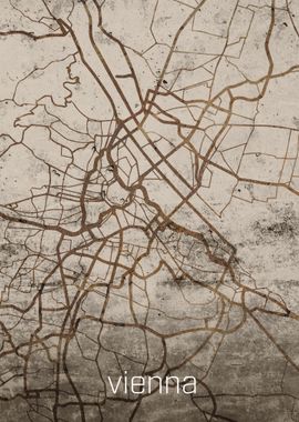 Vienna Rusty Street Map