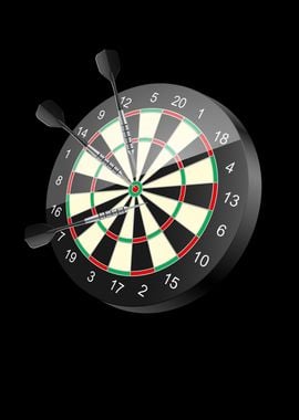 Dartboard With Darts