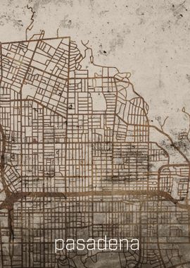 Pasadena Rusty Streets Map