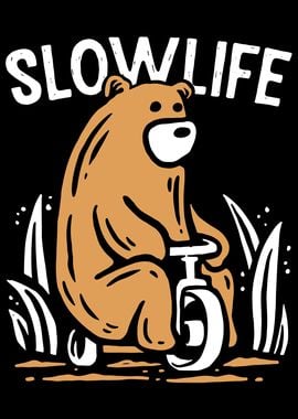 SlowLife Bearr on Bike