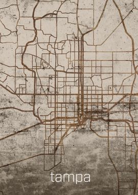 Tampa Rusty Street Map