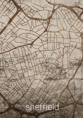 Sheffield Rusty Street Map