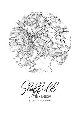 Sheffield Area City Map