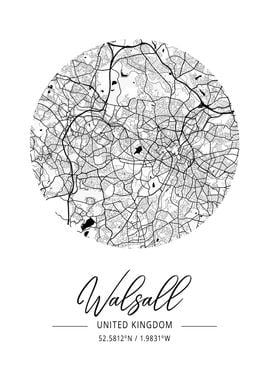 Walsall Area City Map