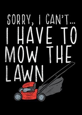 I Have To Mow The Lawn