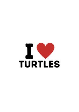 I Love Turtles Simple