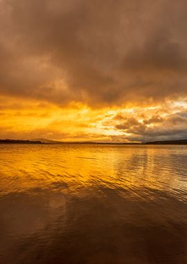 Sunrise lake landscape sky