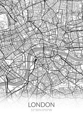 London City Map White