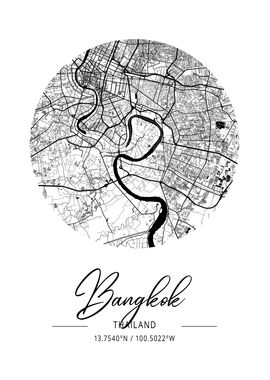 Bangkok Area City Map