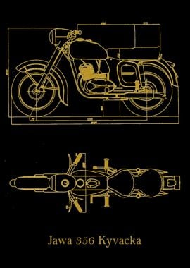 Jawa 356 Kyvacka 1956 gold