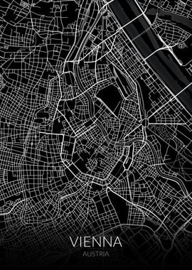 Vienna Map Black