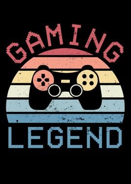 Retro Gaming Legend Sunset