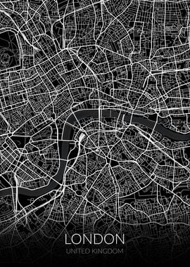 London Map Black