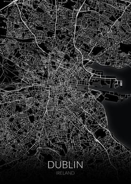 Dublin Map Black