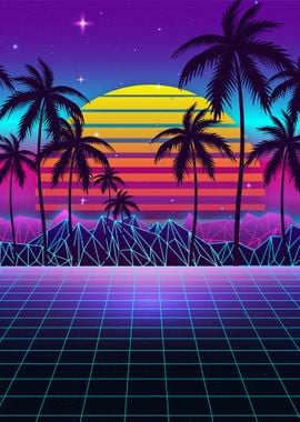 Radiant Sunset Synthwave