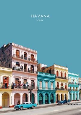 Havana Cuba Travel Artwork