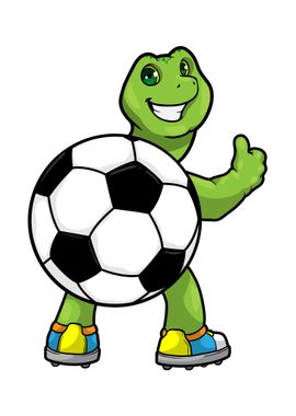 Turtle Soccer player Ball