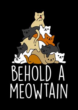 Behold A Meowtain Funny