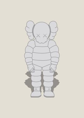 KAWS What Party White' Poster, picture, metal print, paint by Heat