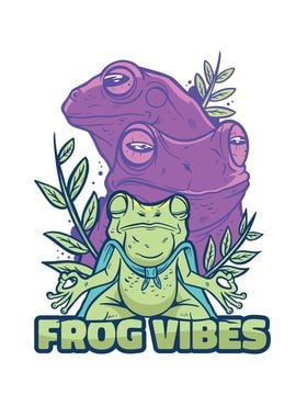 Frog Vibes Meditating Frog