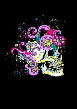 Floral Ornaments Skull