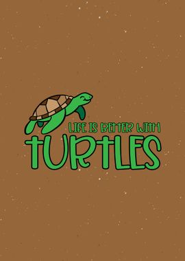 Funny Turtles Wall Art 