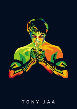 tony jaa in wpap pop art