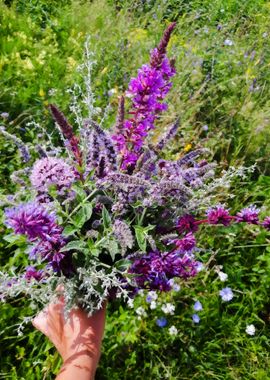 Purple cottagecore bouquet