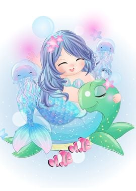 Cute mermaid