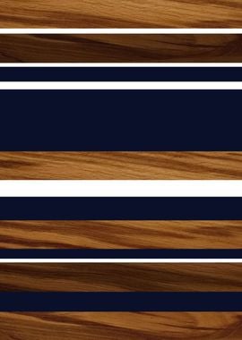 Wood Navy Blue Stripe 1