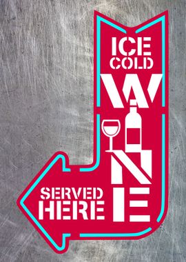 ICE COLD WINE METAL SCRATC