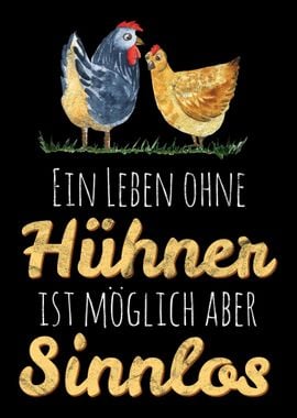 Huehner Huhn Spruch