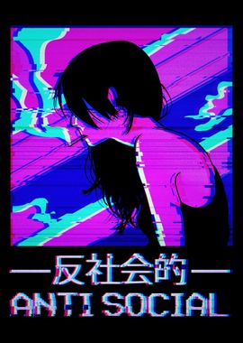 Vaporwave Anime Girl