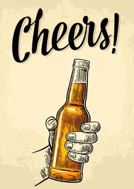 Cheers Beer Retro Vintage