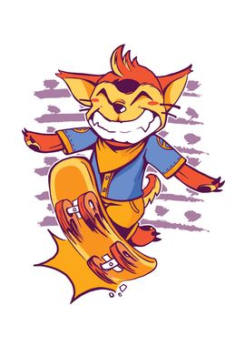 Skateboarding Foxy Kids