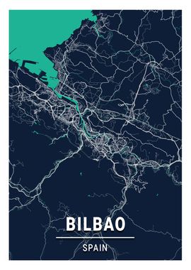 Bilbao Blue Dark Color Map