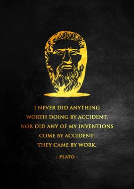 Plato Work Quote Gold