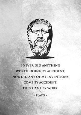 Plato Work Quote Silver