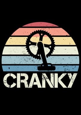 Retro Funny Cranky Cycling