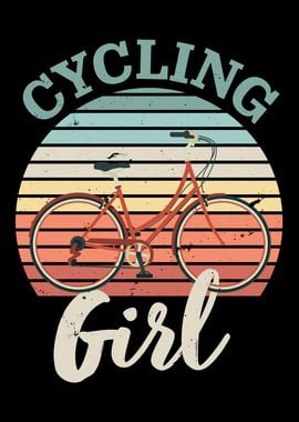 Retro Cycling Girl Gift