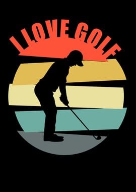 I Love Golf Retro