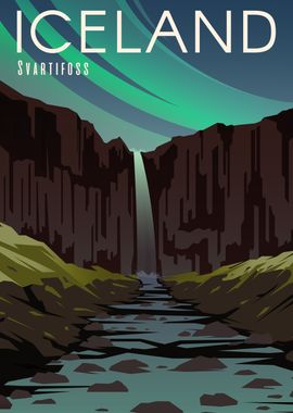 Iceland Travel Poster